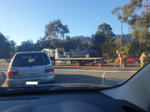 Montrose accident halts traffic in morning peak