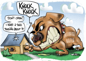 CARTOON: Interest rates come knocking