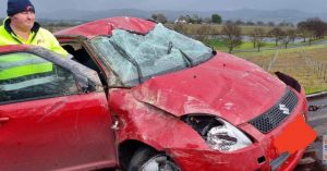 Emergency crews respond to car rollover