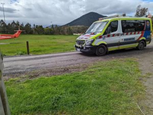 Postal worker airlifted to hospital after crash involving a truck