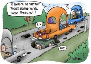 CARTOON: Pothole dodgem
