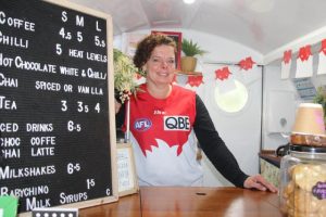 Local coffee van receives makeover by Sydney Swans supporter