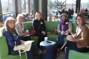 Women gather for business celebration and networking