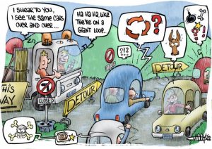 CARTOON: Road chaos