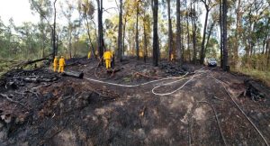 Out of control grassfire required support from the air in Montrose
