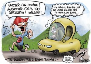 CARTOON: EV are a little too quiet for some