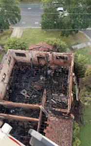 Fire tears through Lodge